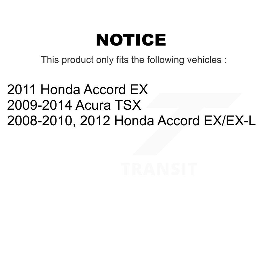 Front Rear Brake Caliper Drill Slot Rotors Ceramic Pad Kit (10Pc) For Honda Accord Acura KCD-101232N