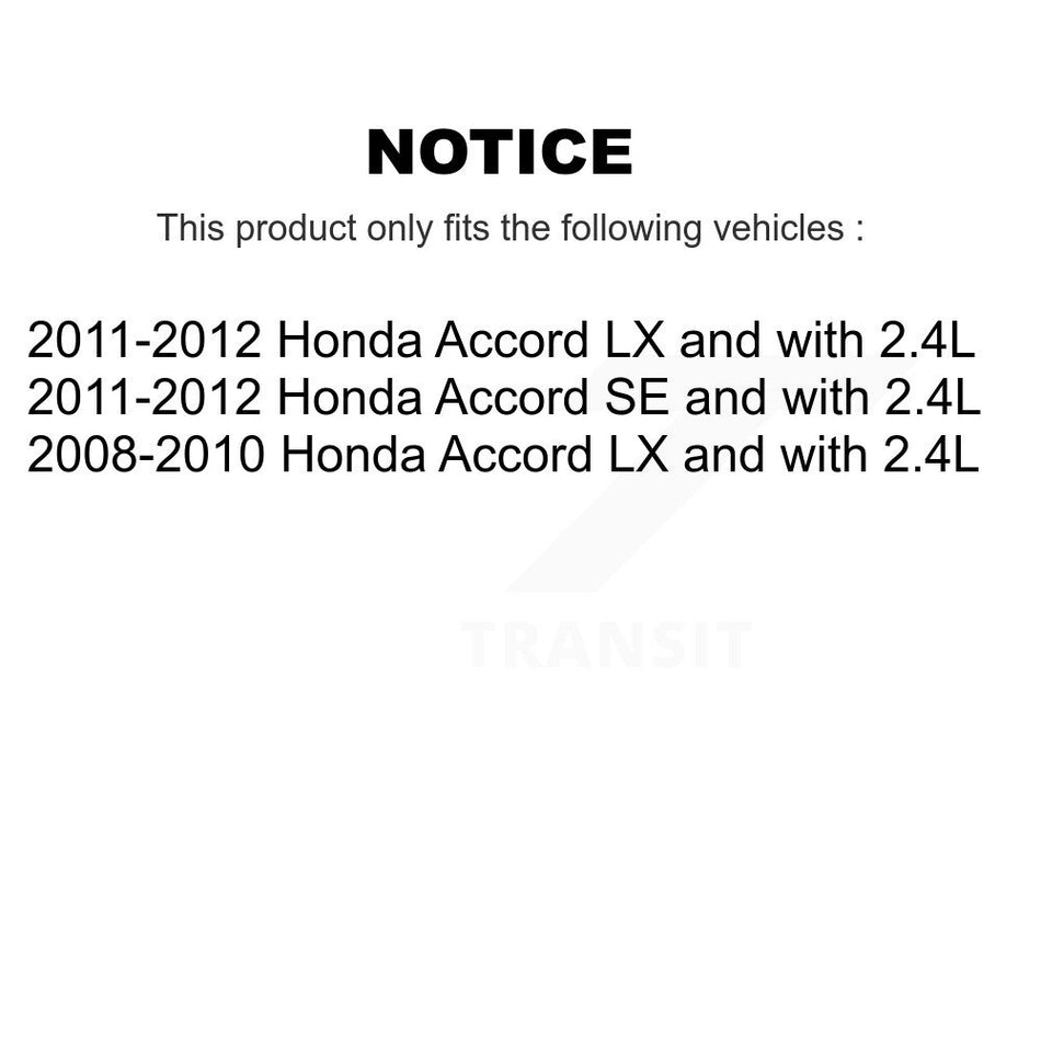 Front Rear Brake Coated Caliper Drill Slot Rotor Ceramic Pad Kit (10Pc) For Honda Accord KCD-101236N