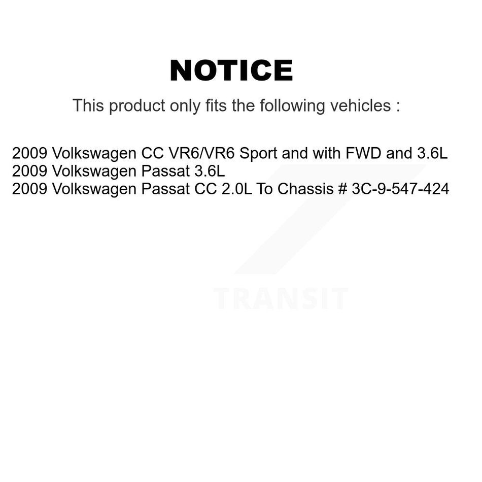 Rear Brake Coated Caliper Drill Slot Rotor Ceramic Pad Kit For 2009 Volkswagen Passat CC KCD-101270N