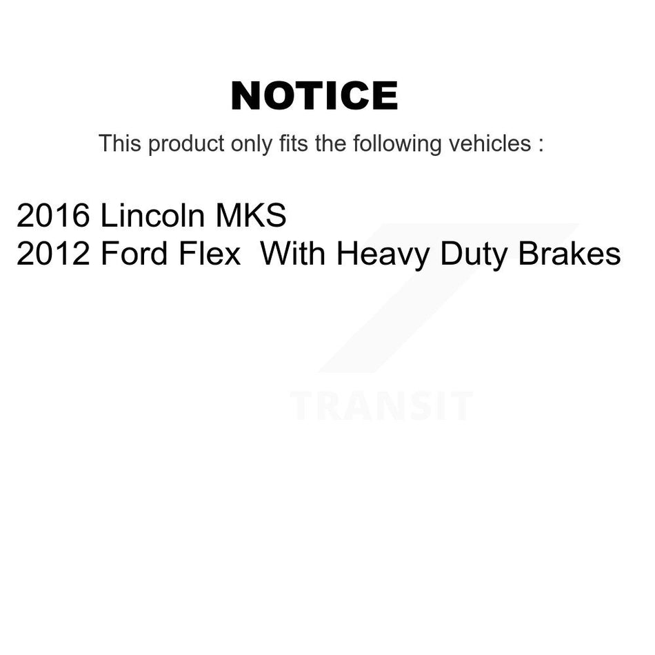 Rear Disc Brake Coated Caliper Drilled Slotted Rotors And Ceramic Pads Kit For Ford Explorer Flex Lincoln MKS KCD-101383N