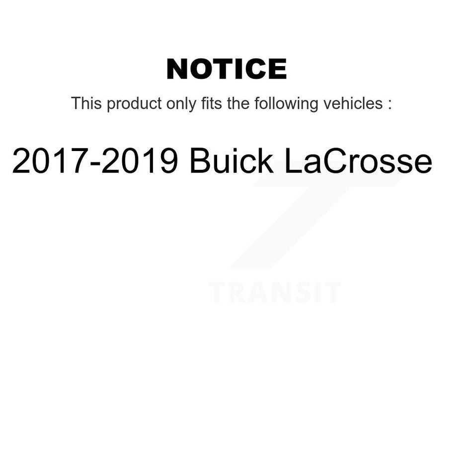 Rear Disc Brake Coated Caliper Drilled Slotted Rotors And Ceramic Pads Kit For 2017-2018 Buick LaCrosse KCD-101592N