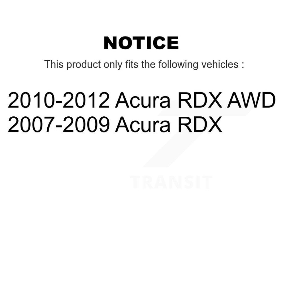 Rear Disc Brake Coated Caliper Drilled Slotted Rotors And Ceramic Pads Kit For Acura RDX KCD-101604N