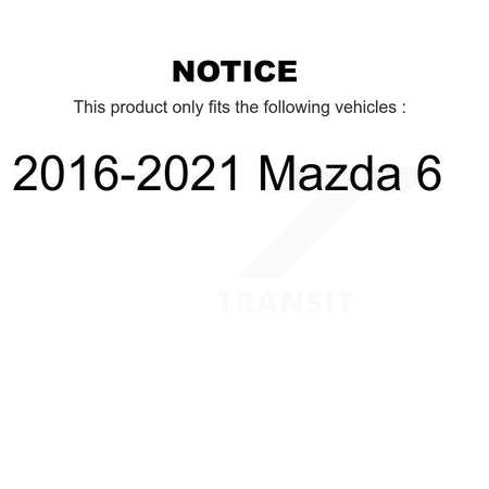 Rear Disc Brake Coated Caliper Drill Slotted Rotor Ceramic Pad Kit For 2016-2021 Mazda 6 KCD-101632N