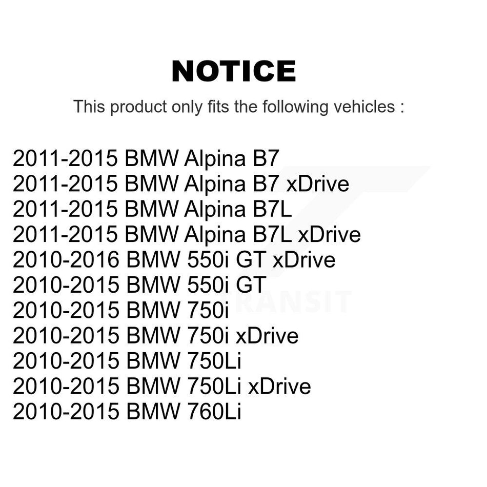 Rear Disc Brake Caliper Coated Rotors And Semi-Metallic Pads Kit For BMW 750Li xDrive 750i 550i GT Alpina B7 760Li B7L KCG-100027S
