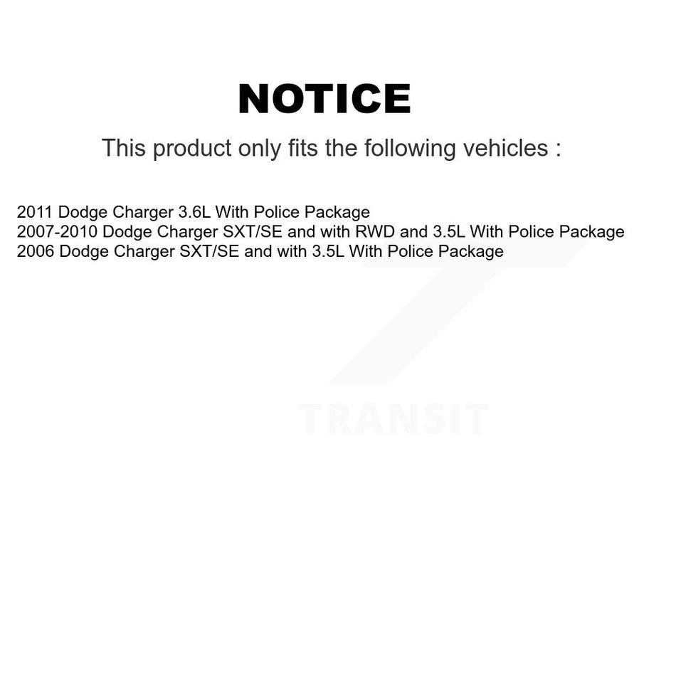 Rear Disc Brake Caliper Coated Rotors And Semi-Metallic Pads Kit For Dodge Charger KCG-100030S
