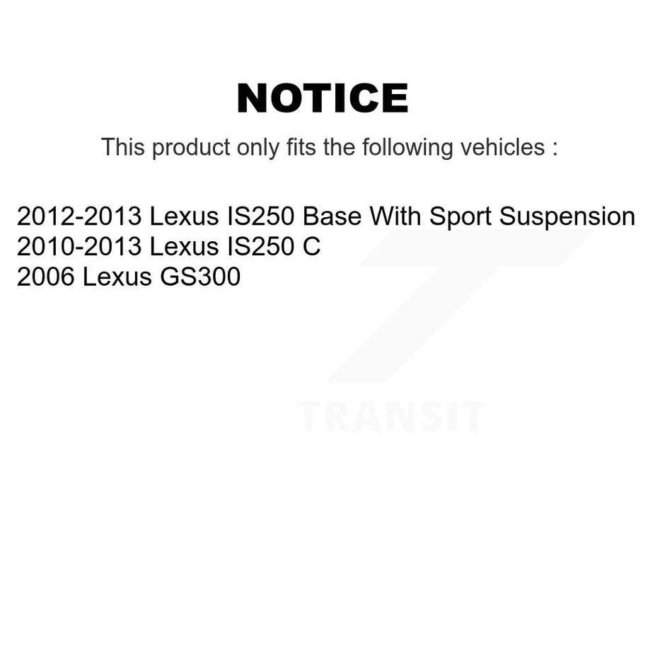 Rear Disc Brake Caliper Coated Rotors And Ceramic Pads Kit For Lexus IS250 GS300 KCG-100069C