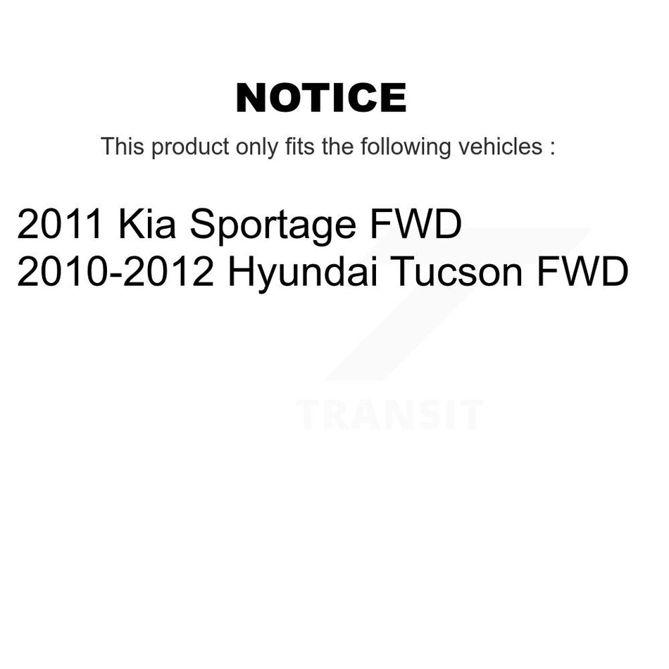Front Disc Brake Caliper Coat Rotors Ceramic Pad Kit For Hyundai Tucson Kia Sportage FWD KCG-100086N