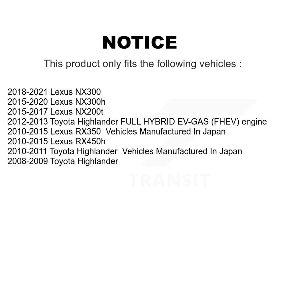 Front Brake Caliper Coat Rotor & Ceramic Pad Kit For Lexus RX350 Toyota Highlander NX300 KCG-100090N