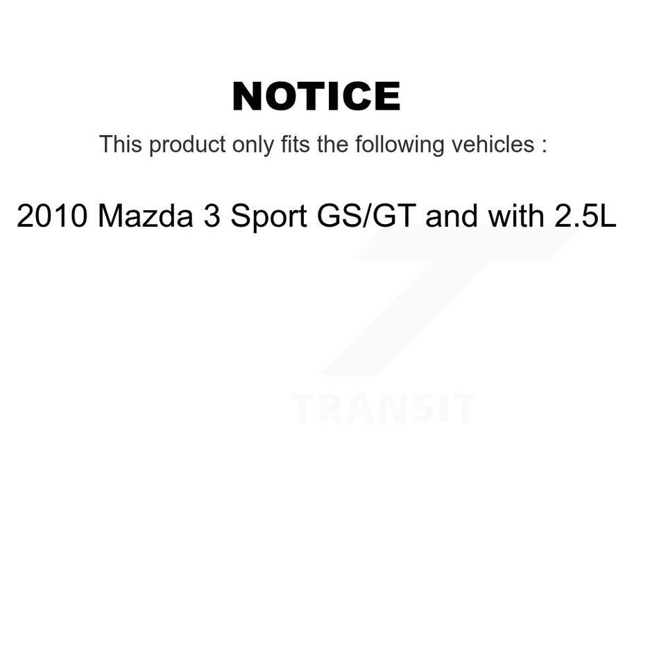 Front Brake Caliper Coat Rotor & Semi-Metallic Pad Kit For Mazda 3 Sport GS GT with 2.5L KCG-100134N