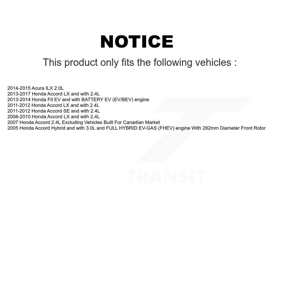 Front Disc Brake Caliper Coated Rotor And Ceramic Pad Kit For Honda Accord Fit Acura ILX KCG-100143N