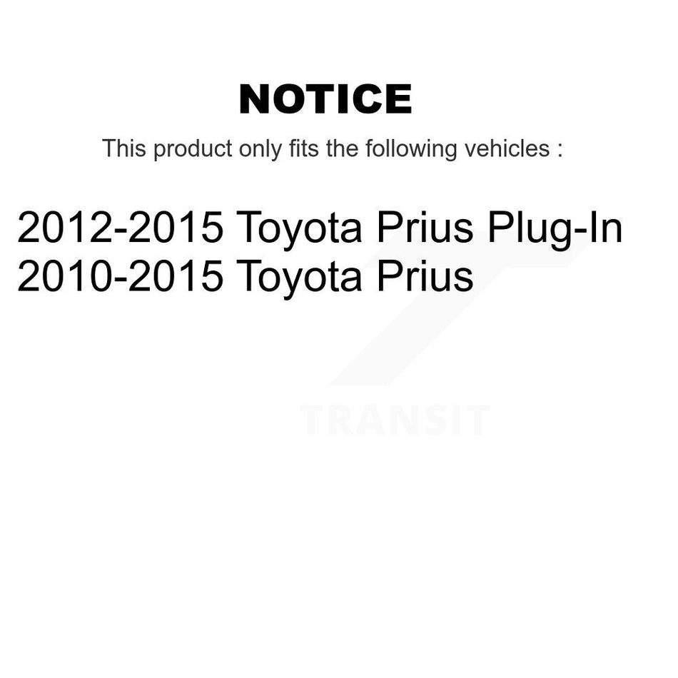 Rear Disc Brake Caliper Coated Rotors And Ceramic Pads Kit For Toyota Prius Plug-In KCG-100150C