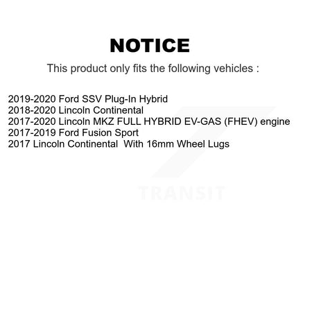 Rear Brake Caliper Coat Rotors & Ceramic Pad Kit For Ford Fusion Lincoln MKZ Continental KCG-100155C