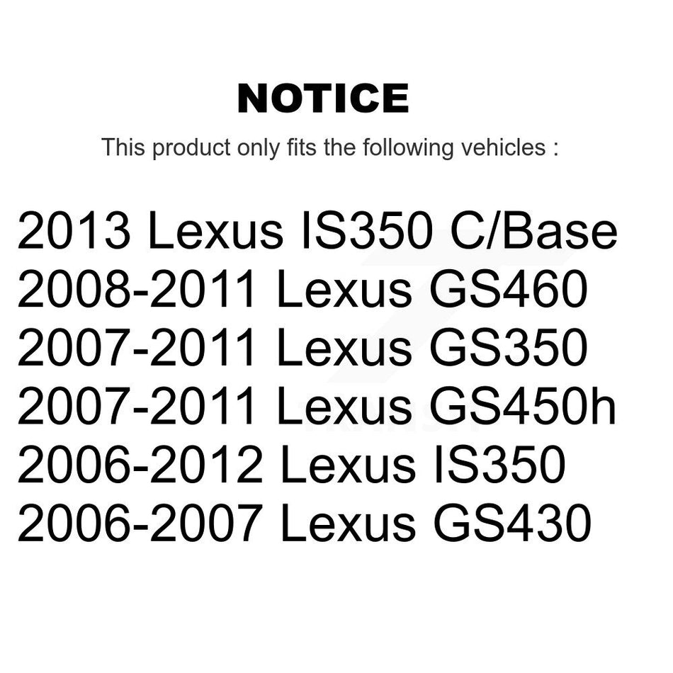 Rear Brake Caliper Coat Rotor & Semi-Metallic Pad Kit For Lexus IS350 GS350 GS450h GS430 KCG-100204S