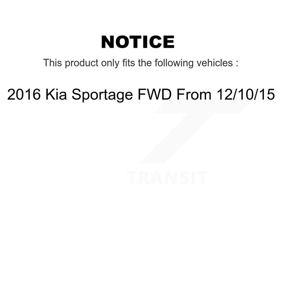 Rear Brake Caliper Coat Rotors Semi-Metallic Pad Kit For 2016 Kia Sportage From 12 10 15 KCG-100209P