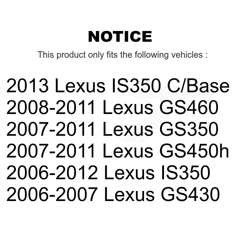 Rear Brake Caliper Coat Rotor & Semi-Metallic Pad Kit For Lexus IS350 GS350 GS450h GS430 KCG-100211P