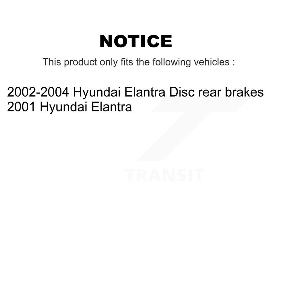 Rear Disc Brake Caliper Coated Rotors And Ceramic Pads Kit For Hyundai Elantra KCG-100213C