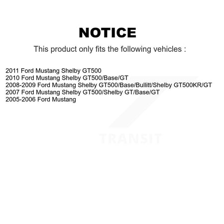 Rear Disc Brake Caliper Coated Rotors And Semi-Metallic Pads Kit For Ford Mustang KCG-100213S