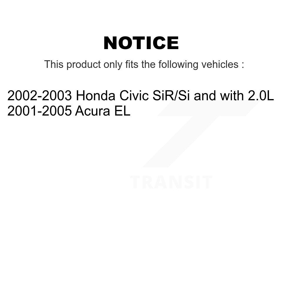 Rear Disc Brake Caliper Coated Rotors And Semi-Metallic Pad Kit For Honda Civic Acura EL KCG-100260P