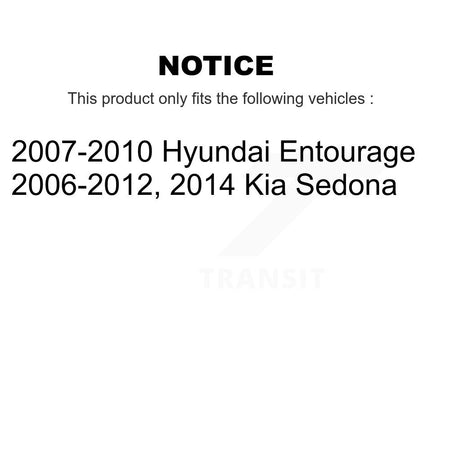 Front Disc Brake Caliper Coat Rotor And Ceramic Pad Kit For Kia Sedona Hyundai Entourage KCG-100276N