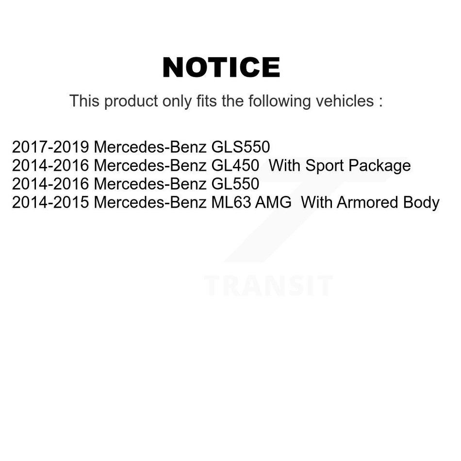 Rear Disc Brake Caliper Coated Rotors And Ceramic Pads Kit For Mercedes-Benz GL450 GLS550 GL550 ML63 AMG KCG-100295T