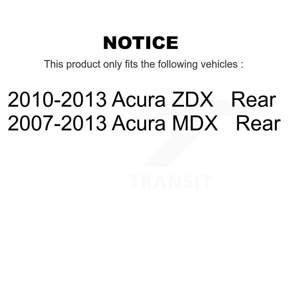 Rear Disc Brake Caliper Coated Rotors And Ceramic Pads Kit For Acura MDX ZDX KCG-100332C