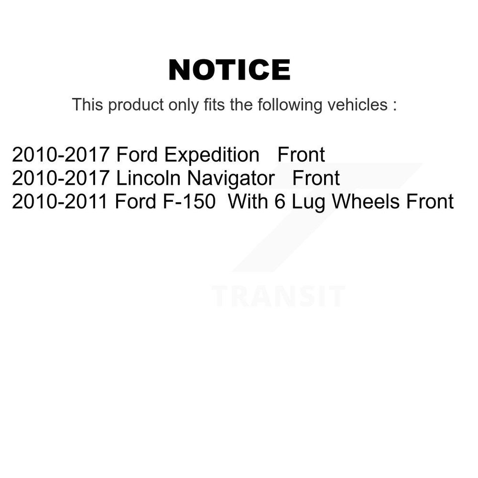 Front Disc Brake Caliper Coated Rotors And Semi-Metallic Pads Kit For Ford F-150 Expedition Lincoln Navigator KCG-100332N