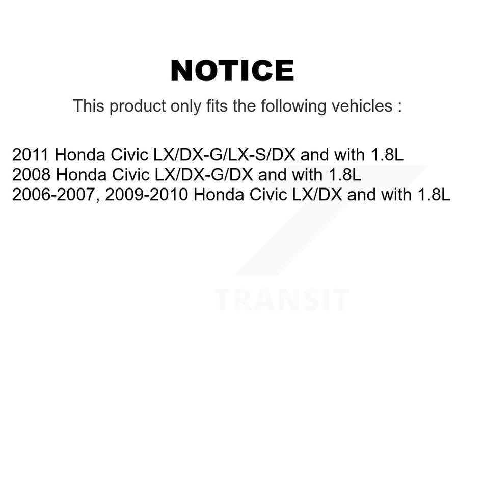 Front Rear Disc Brake Caliper Coated Rotors Drums Semi-Metallic Pads Shoes Wheel Cylinders And Hardware Kit (11Pc) For Honda Civic KCG-100374P