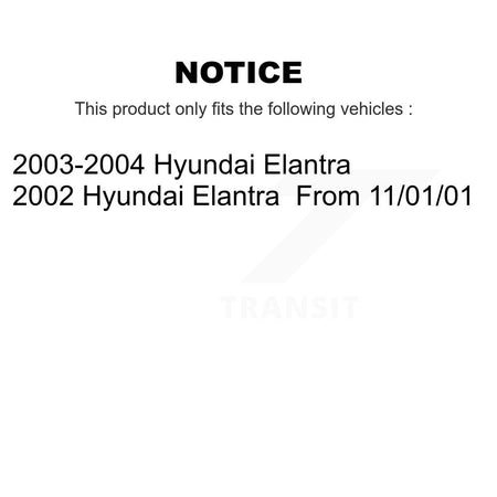 Front Disc Brake Caliper Coated Rotors And Semi-Metallic Pads Kit For Hyundai Elantra KCG-100471P