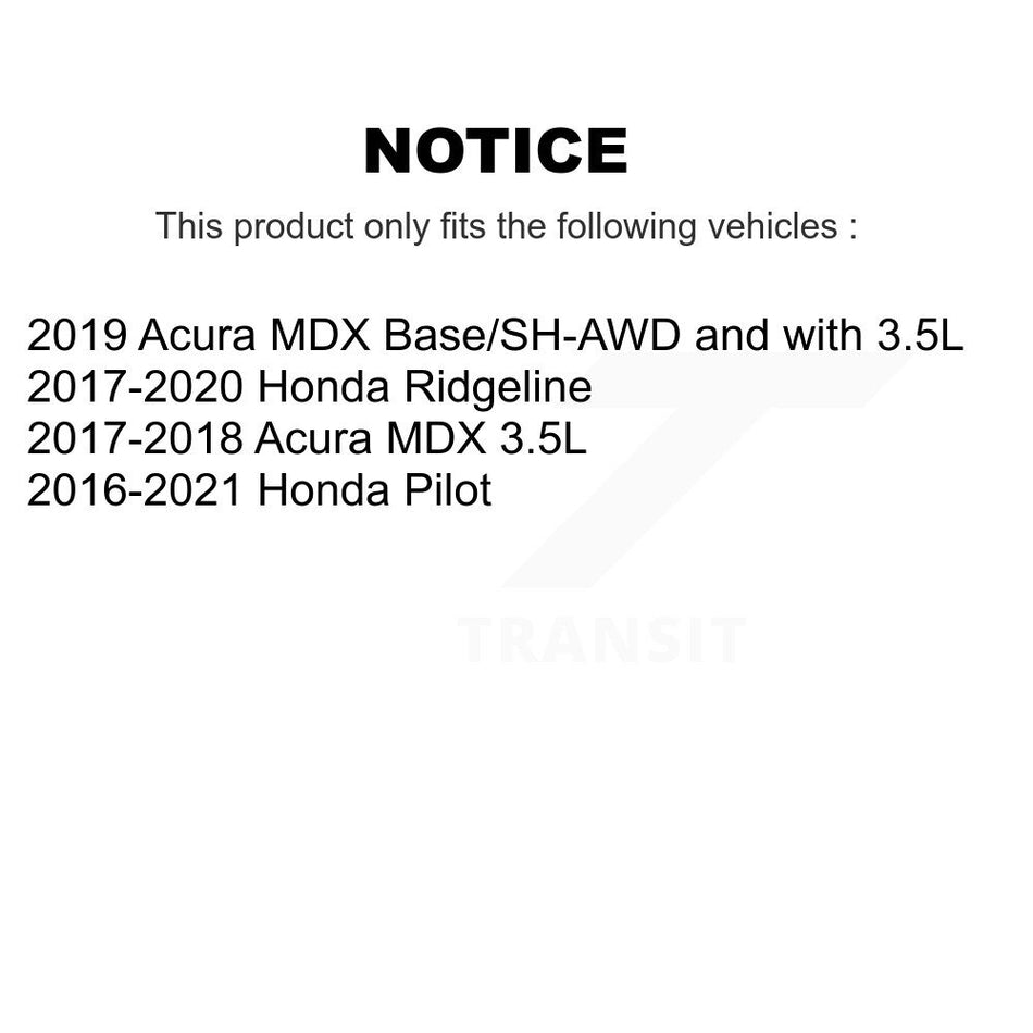 Front Disc Brake Caliper Coat Rotors Ceramic Pad Kit For Honda Pilot Ridgeline Acura MDX KCG-100476C