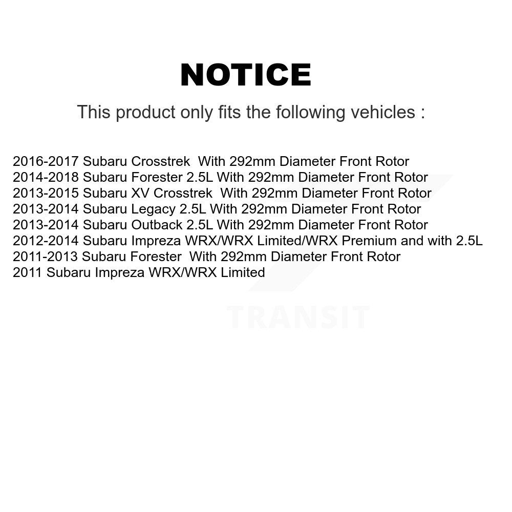 Front Disc Brake Caliper Coat Rotor Semi-Metallic Pad Kit For Subaru Forester Impreza XV KCG-100482P