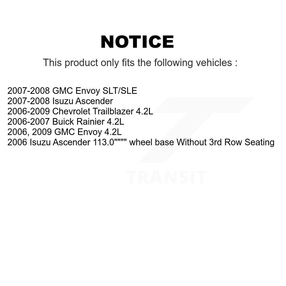 Front Brake Caliper Coat Rotor Semi-Metallic Pad Kit For Chevrolet Trailblazer GMC Envoy KCG-100483S