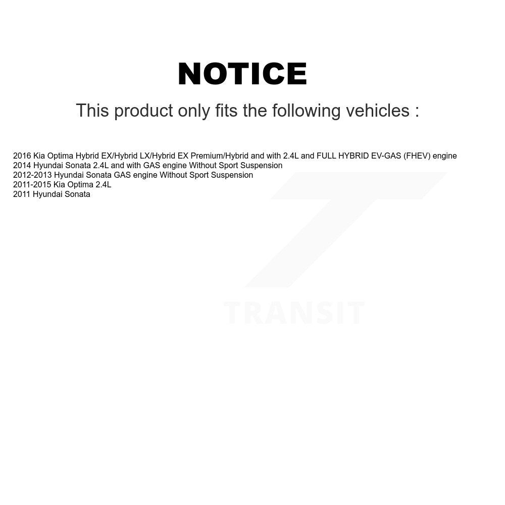 Front Disc Brake Caliper Coated Rotors And Ceramic Pad Kit For Hyundai Sonata Kia Optima KCG-100486N