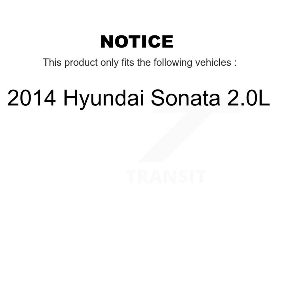 Front Disc Brake Caliper Coat Rotor & Semi-Metallic Pad Kit For 2014 Hyundai Sonata 2.0L KCG-100492S