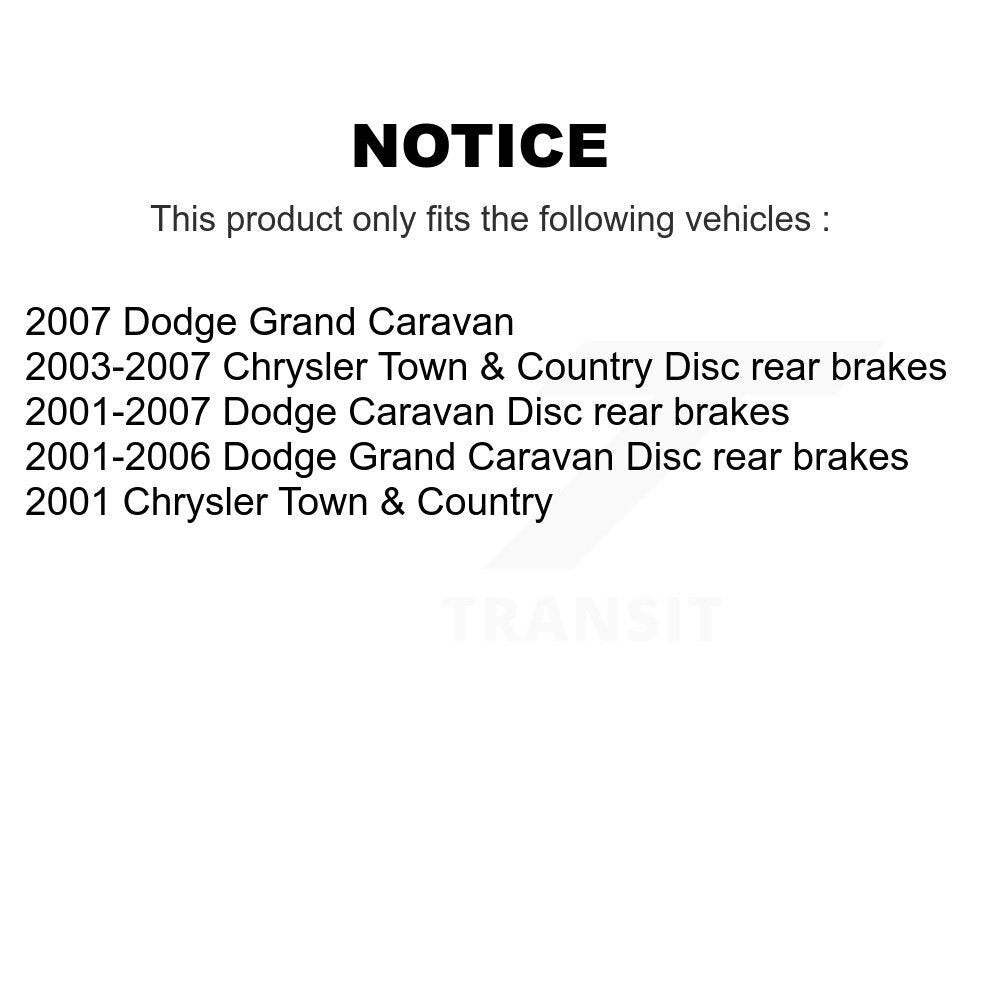 Front Brake Caliper Coat Rotor & Ceramic Pad Kit For Dodge Grand Caravan Chrysler Town KCG-100495C