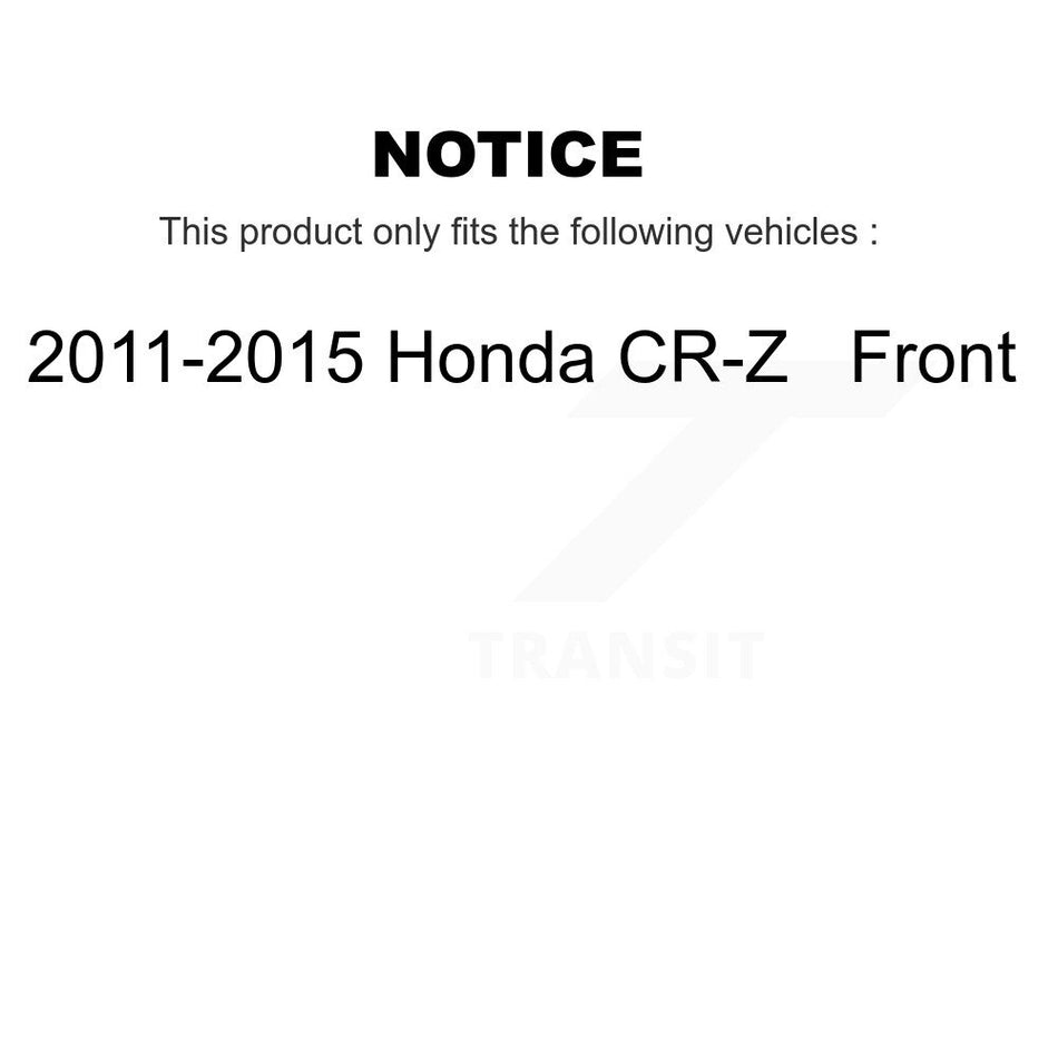 Front Disc Brake Caliper Coated Rotors And Ceramic Pads Kit For 2011-2015 Honda CR-Z KCG-100518N