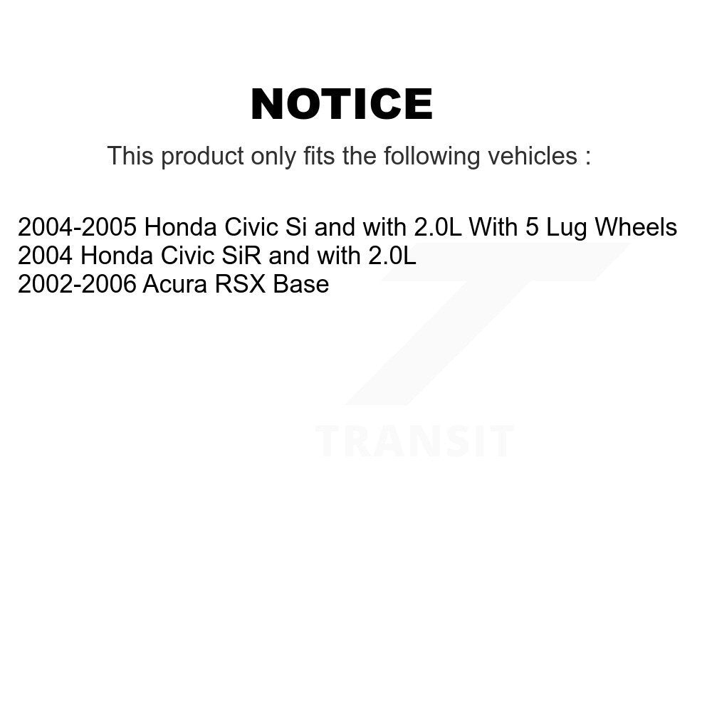 Front Disc Brake Caliper Coat Rotors And Semi-Metallic Pad Kit For Honda Civic Acura RSX KCG-100518S