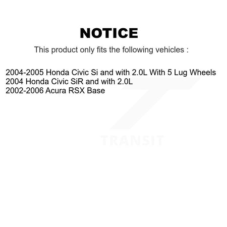 Front Disc Brake Caliper Coat Rotors And Semi-Metallic Pad Kit For Honda Civic Acura RSX KCG-100518S