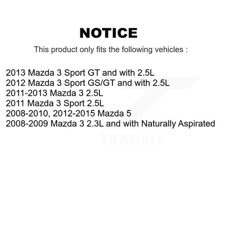 Front Disc Brake Caliper Coated Rotors And Semi-Metallic Pads Kit For Mazda 3 5 Sport KCG-100519P