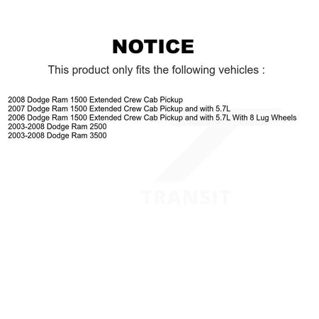 Front Disc Brake Caliper Coated Rotors And Ceramic Pads Kit For Dodge Ram 1500 3500 2500 KCG-100519T