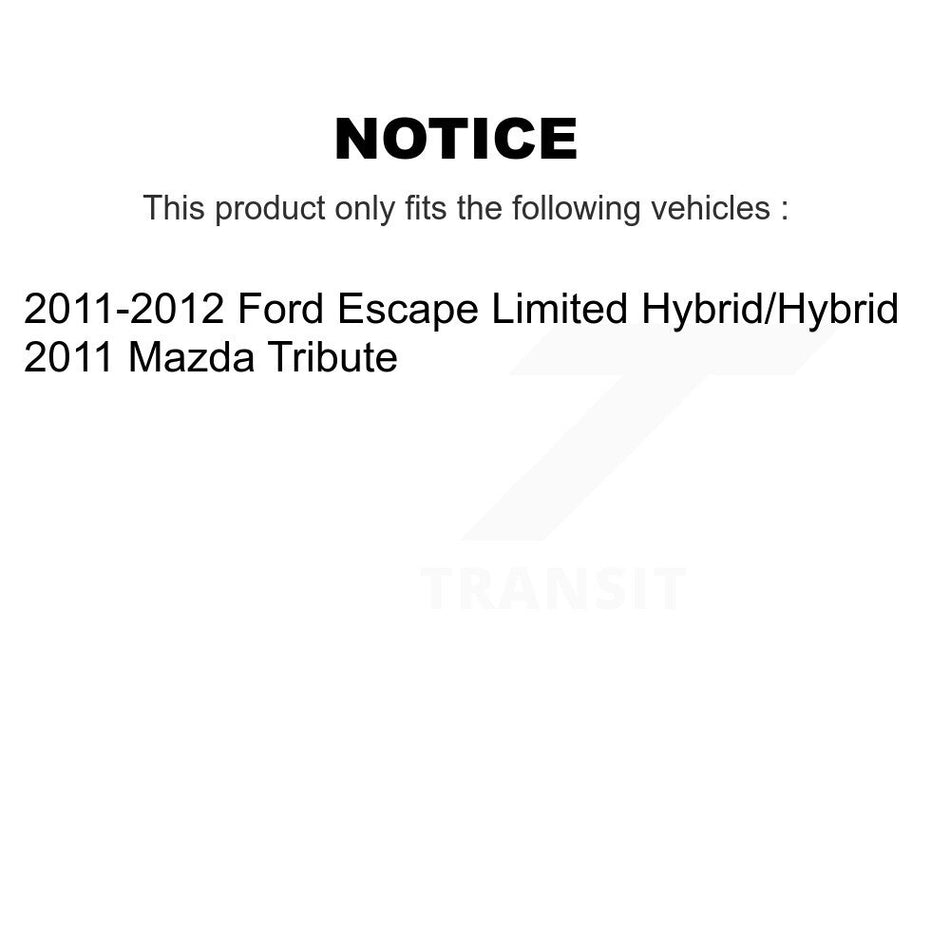 Front Disc Brake Caliper Coat Rotors Semi-Metallic Pad Kit For Ford Escape Mazda Tribute KCG-100588P