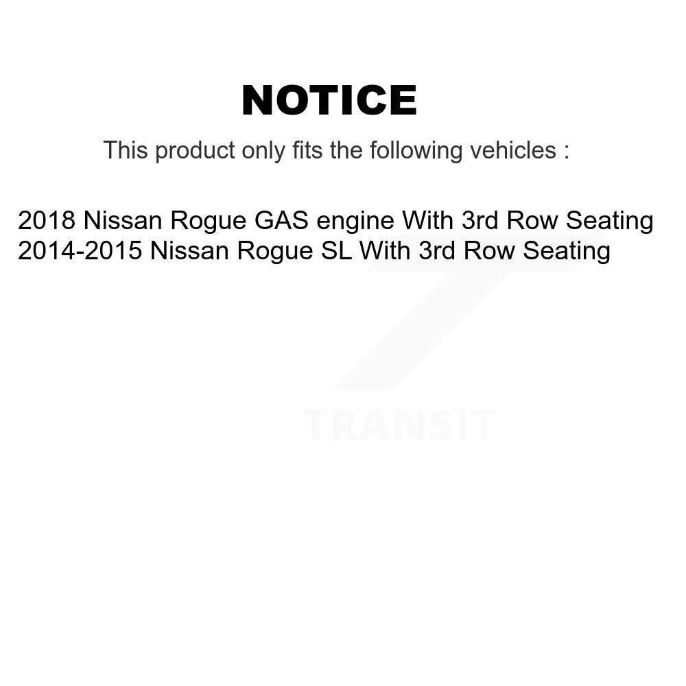 Front Disc Brake Caliper Coated Rotors And Semi-Metallic Pads Kit For Nissan Rogue KCG-100588S