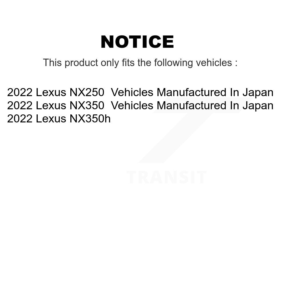Front Disc Brake Caliper Coat Rotors & Ceramic Pad Kit For 2022 Lexus NX350h NX350 NX250 KCG-100590N