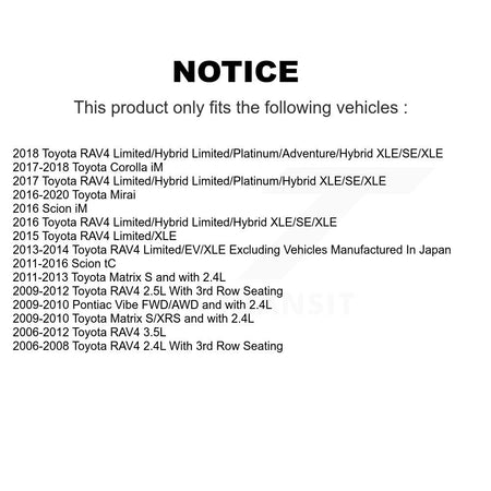Front Brake Caliper Coat Rotor Semi-Metallic Pad Kit For Toyota RAV4 Matrix Pontiac Vibe KCG-100601S