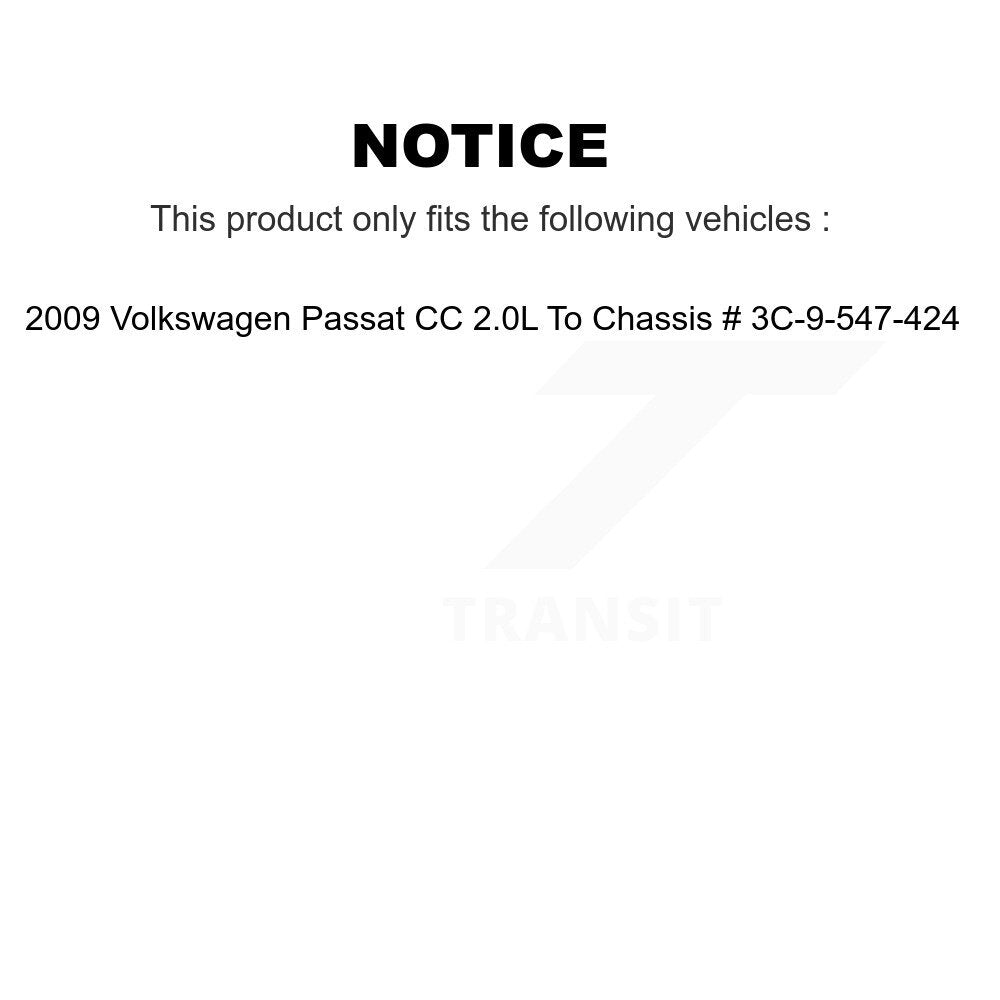 Rear Brake Caliper Coat Rotor & Semi-Metallic Pad Kit For 2009 Volkswagen Passat CC 2.0L KCG-100650N