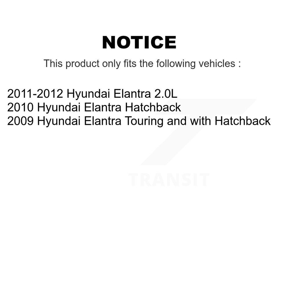 Front Disc Brake Caliper Coated Rotors And Ceramic Pads Kit For Hyundai Elantra KCG-100668T