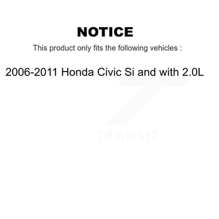 Front Brake Caliper Coat Rotors & Ceramic Pad Kit For 2006-2011 Honda Civic Si with 2.0L KCG-100671C