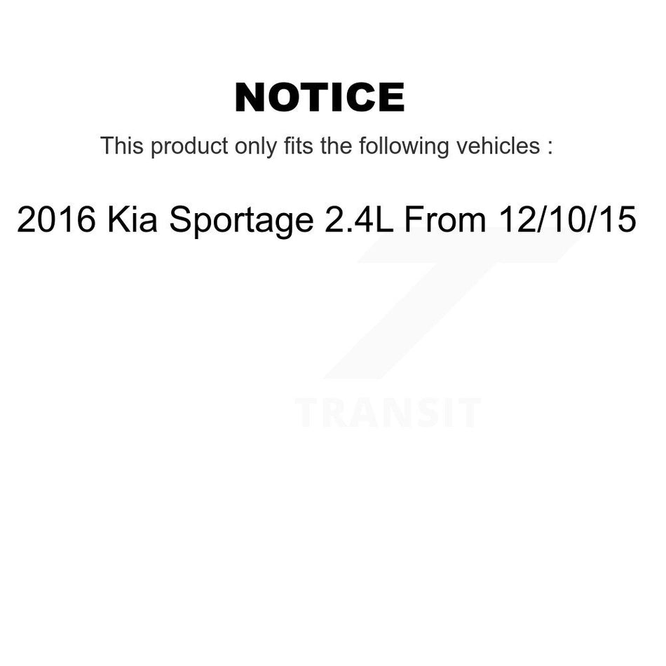 Front Brake Caliper Coat Rotor Semi-Metallic Pad Kit For Kia Sportage 2.4L From 12 10 15 KCG-100677S