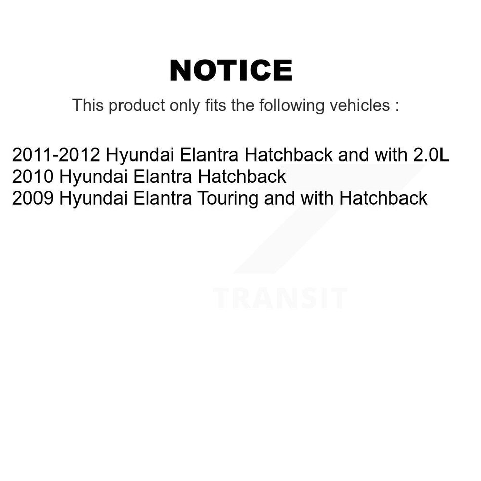 Front Disc Brake Caliper Coated Rotors And Semi-Metallic Pads Kit For Hyundai Elantra KCG-100686S