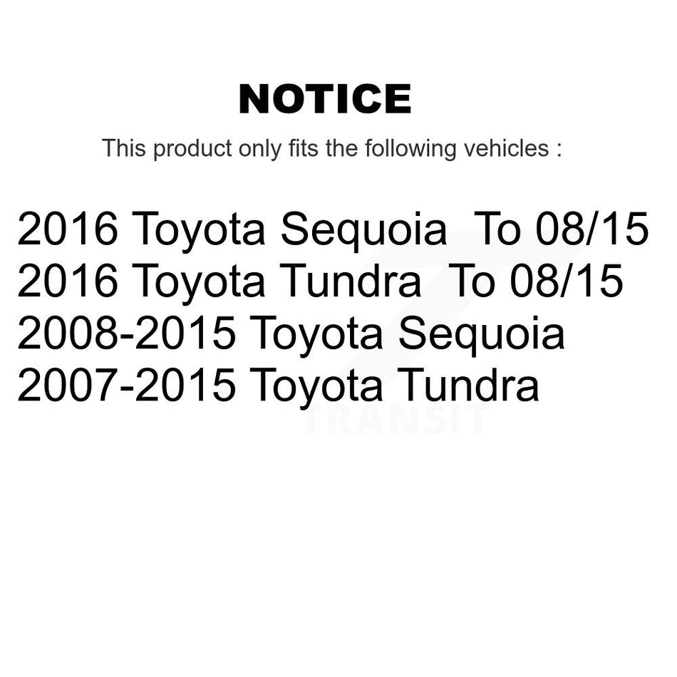 Front Disc Brake Caliper Coat Rotors And Semi-Metallic Pad Kit For Toyota Tundra Sequoia KCG-100697S