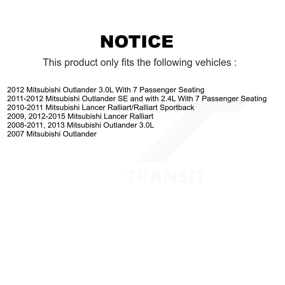 Rear Disc Brake Caliper Coated Rotor And Ceramic Pad Kit For Mitsubishi Lancer Outlander KCG-100702N